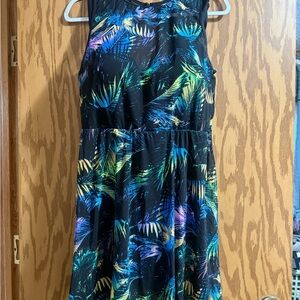 Torrid Black and Blue One Piece underwire Swimsuit